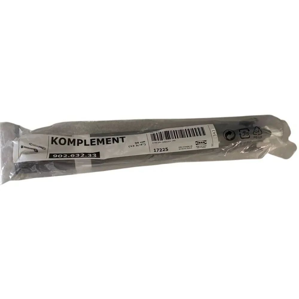 IKEA Komplement Black Pull-Out Rail For Baskets 13 3/4” 002.632.33 *New*
